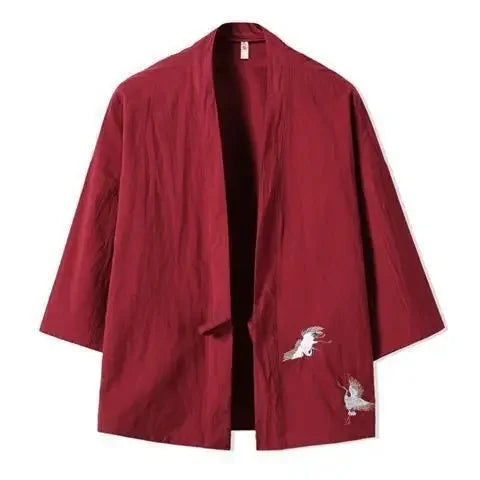 Veste kimono homme a grues | Koharu - photographie produit 5