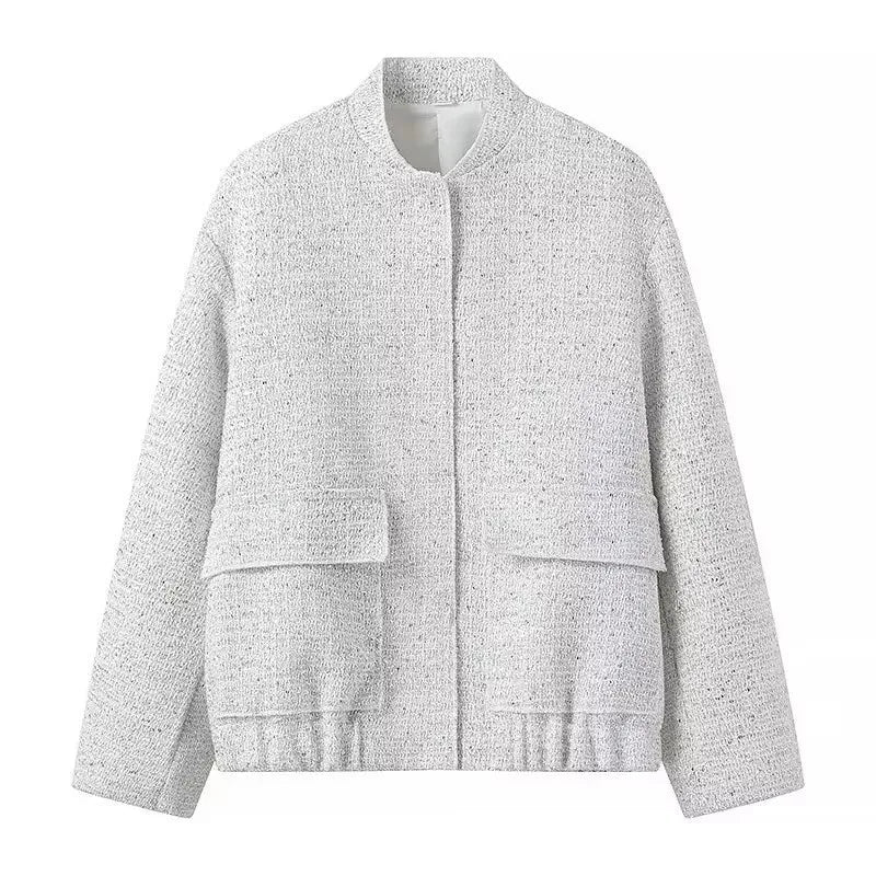 Veste courte texturée femme | Kiku - photographie produit 3