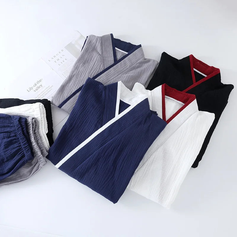 Ensemble pyjama kimono homme Komori - details de finition