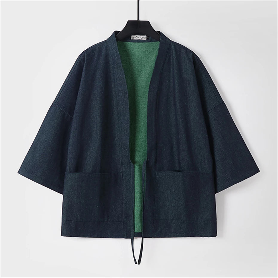 Veste kimono japonais denim | Harumi