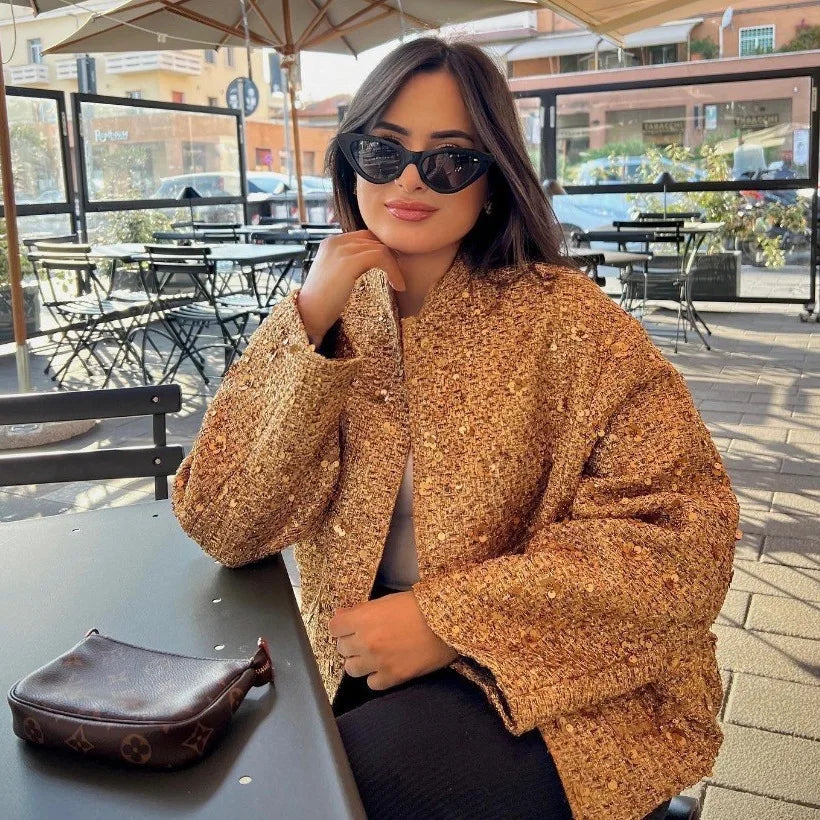 Veste courte texturée femme | Kiku - photographie produit 4