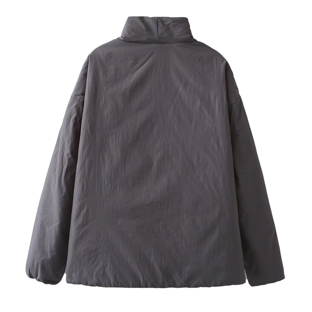 Veste kimono matelassee femme Hoshi grise - photo fournisseur dos
