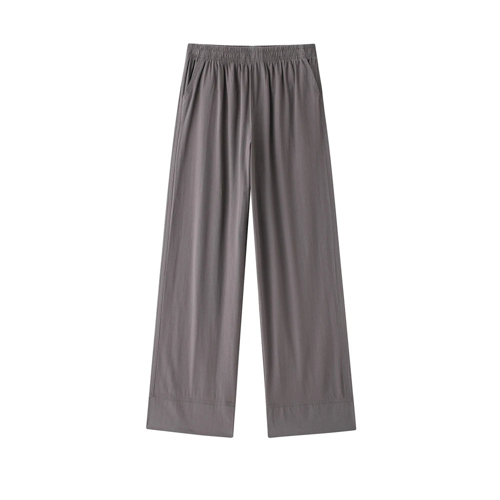 Ensemble kimono femme fluide avec pantalon taille haute à poches