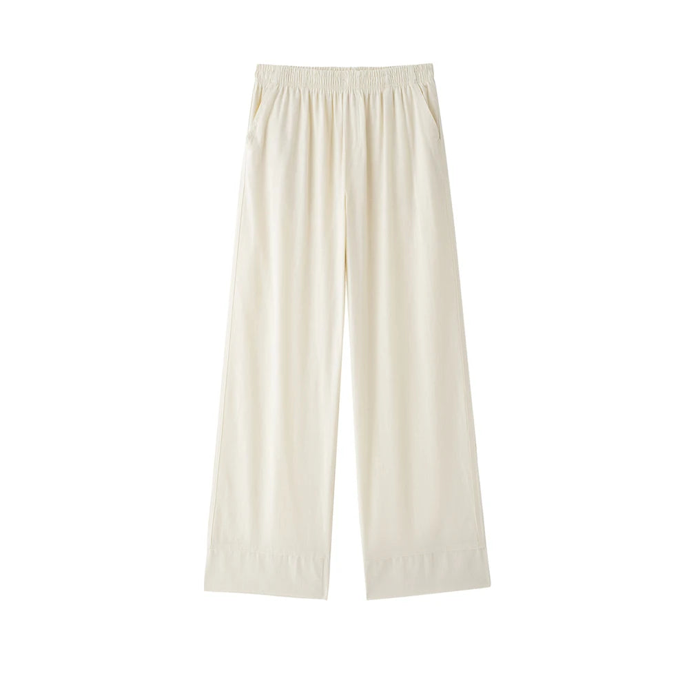 Ensemble kimono femme fluide avec pantalon taille haute à poches