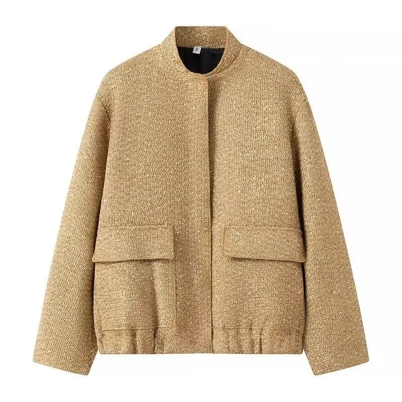 Veste courte texturée femme | Kiku - photographie produit 1