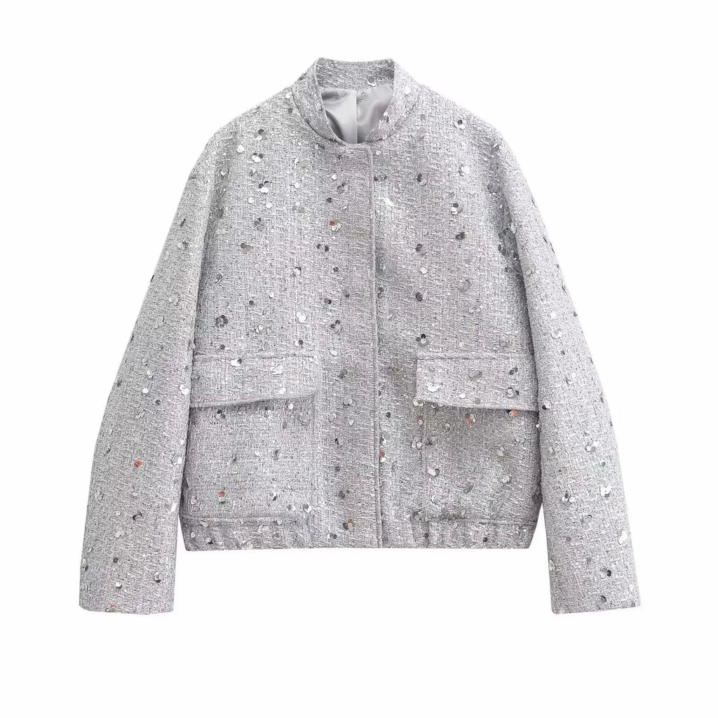 Veste courte à sequins femme | Kinari - photographie produit 2