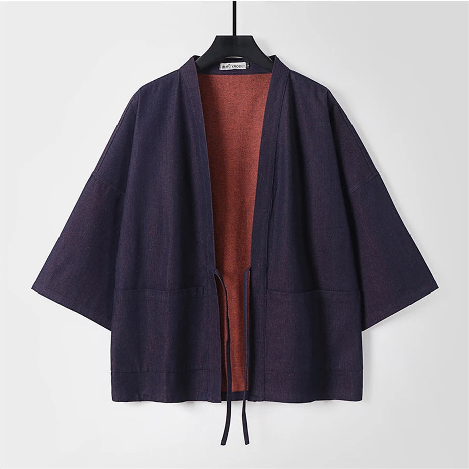 Veste kimono japonais denim | Harumi