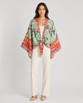 Kimono court cache-coeur femme Ayame vert - vue de face