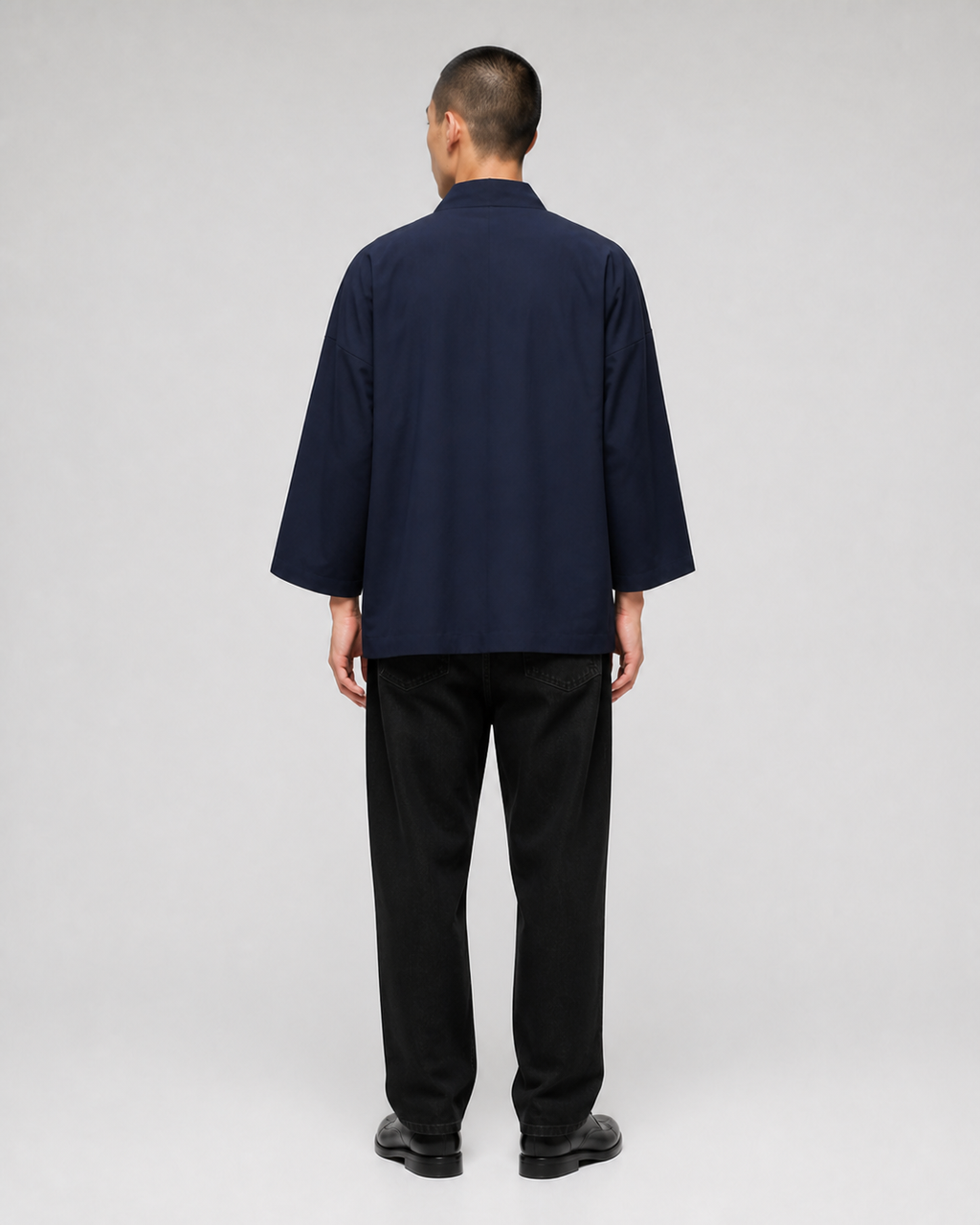 Veste kimono homme Hoshizora bleu marine vue de dos