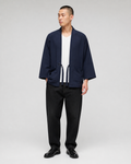 Veste kimono homme Hoshizora bleu marine vue de face