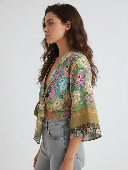 Kimono court cache-cœur | Miyabi