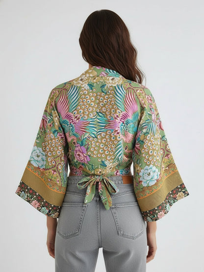 Kimono court cache-cœur | Miyabi