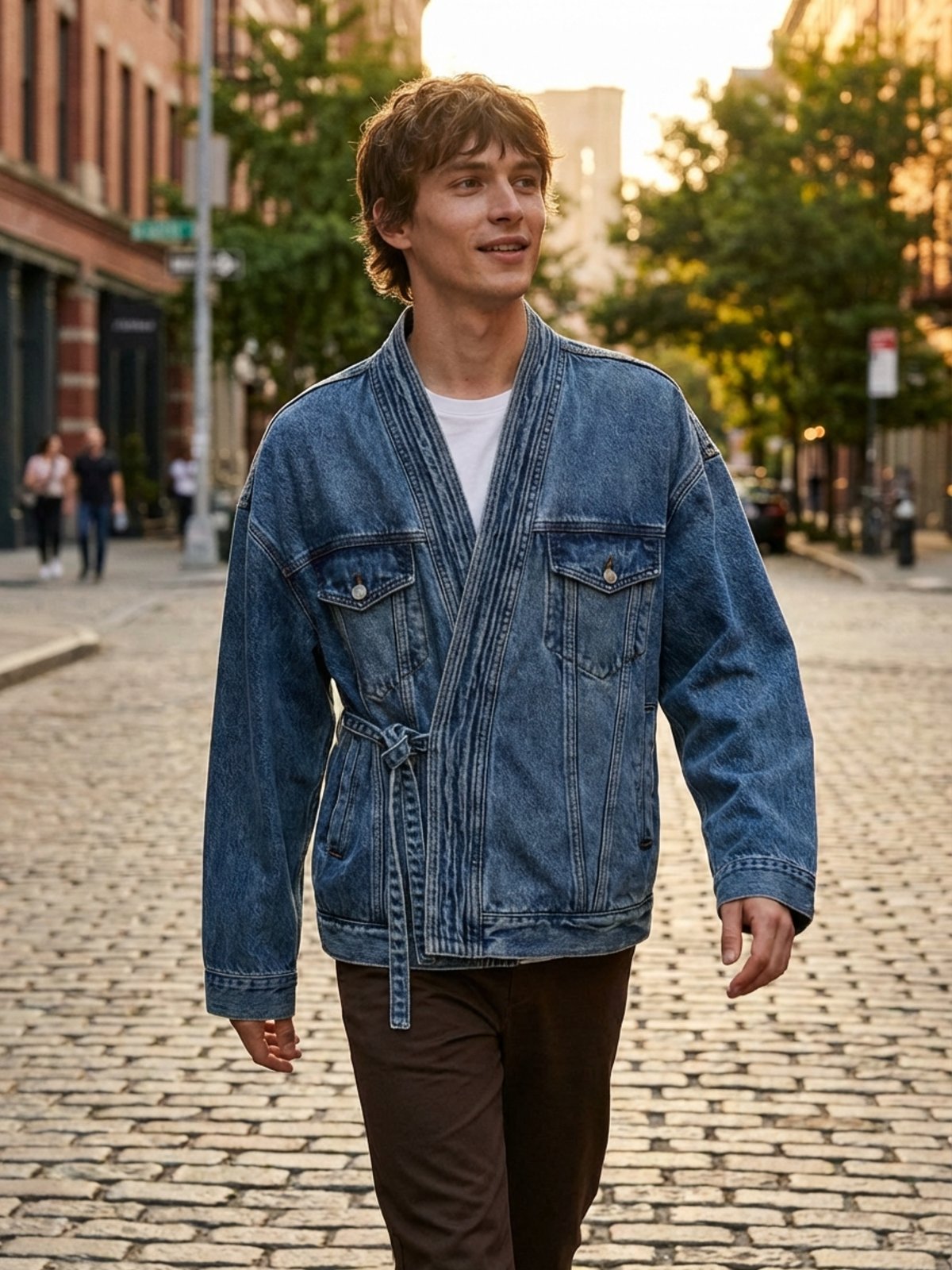 Veste kimono en jean | Ibuki