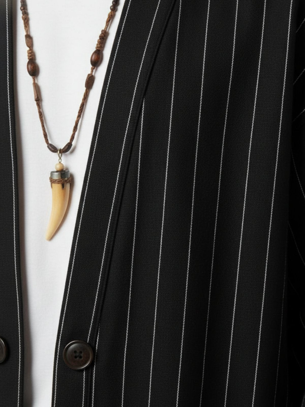 Veste kimono homme Momiji noir - detail du tissu