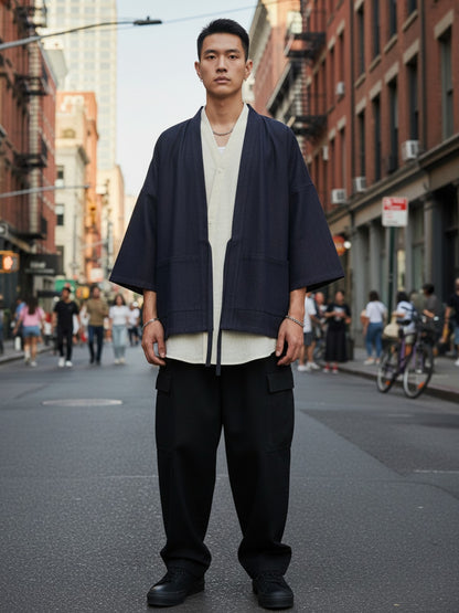 Veste kimono japonais denim | Harumi