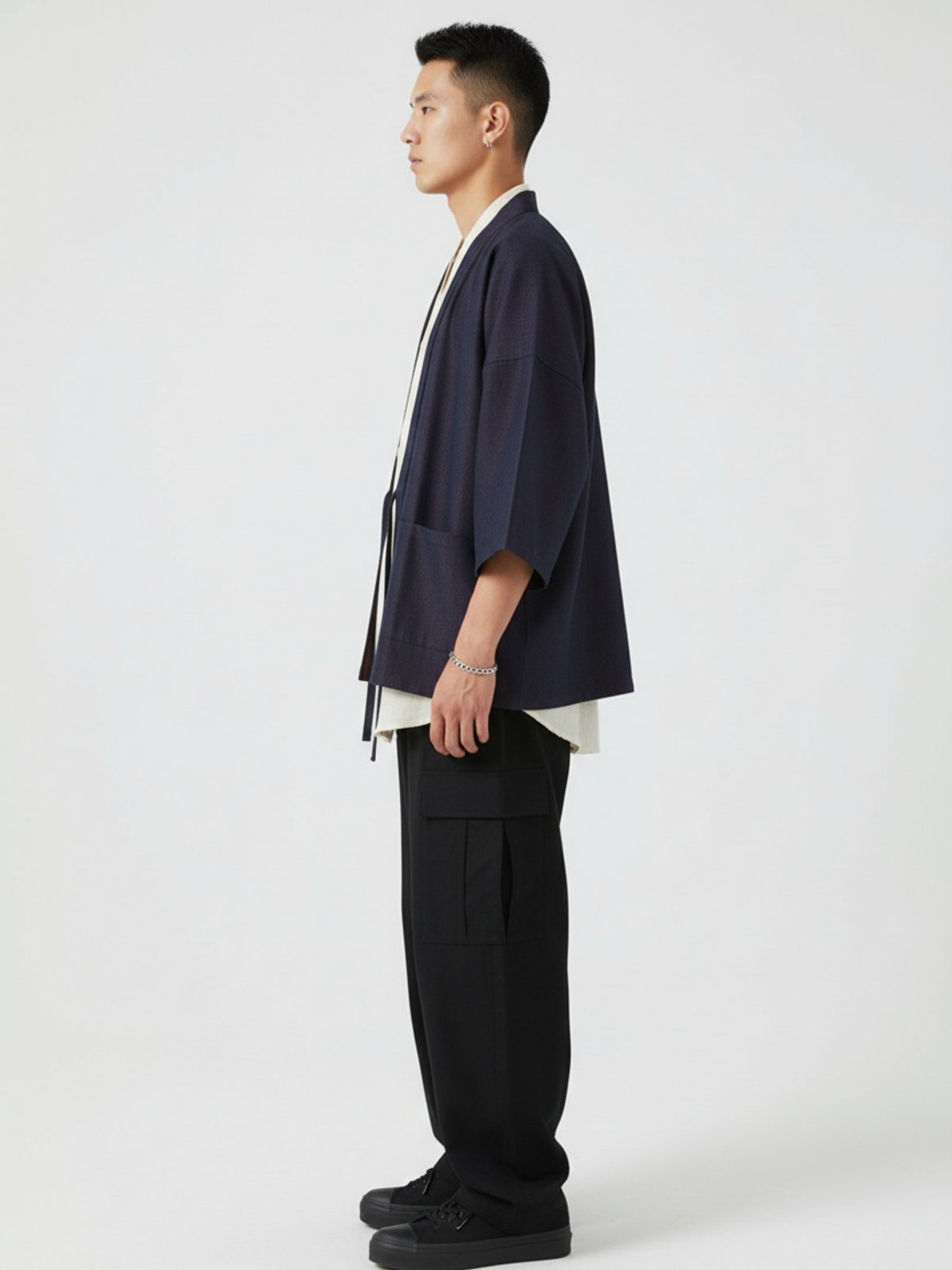 Veste kimono japonais denim | Harumi