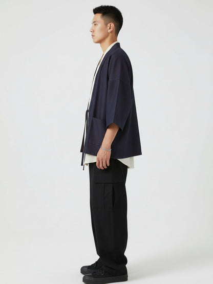 Veste kimono japonais denim | Harumi