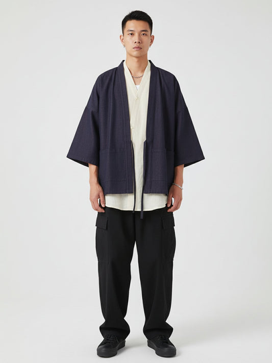 Veste kimono japonais denim | Harumi
