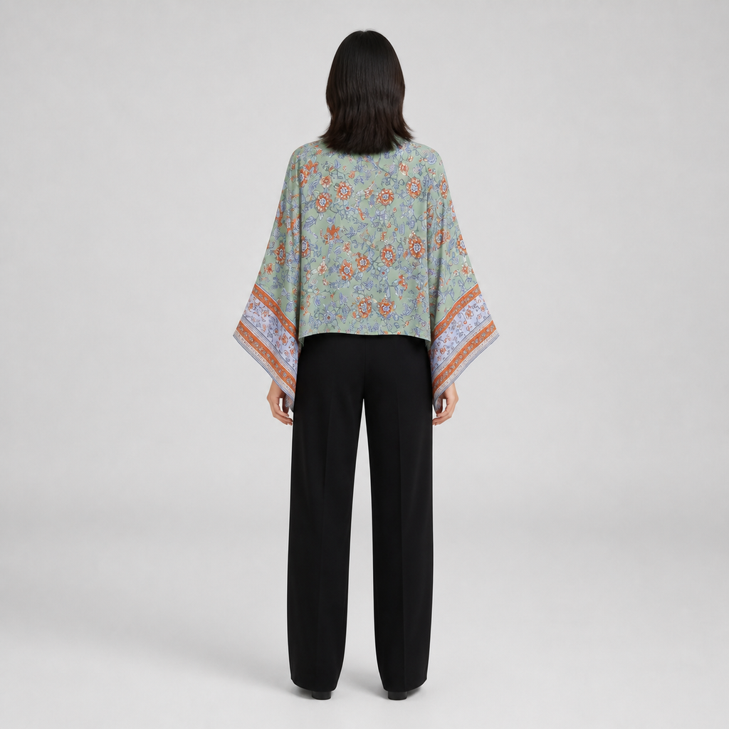 Kimono court cache-cœur femme Kohana vue de dos