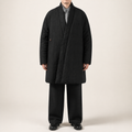 Manteau kimono homme Takara noir - vue de face