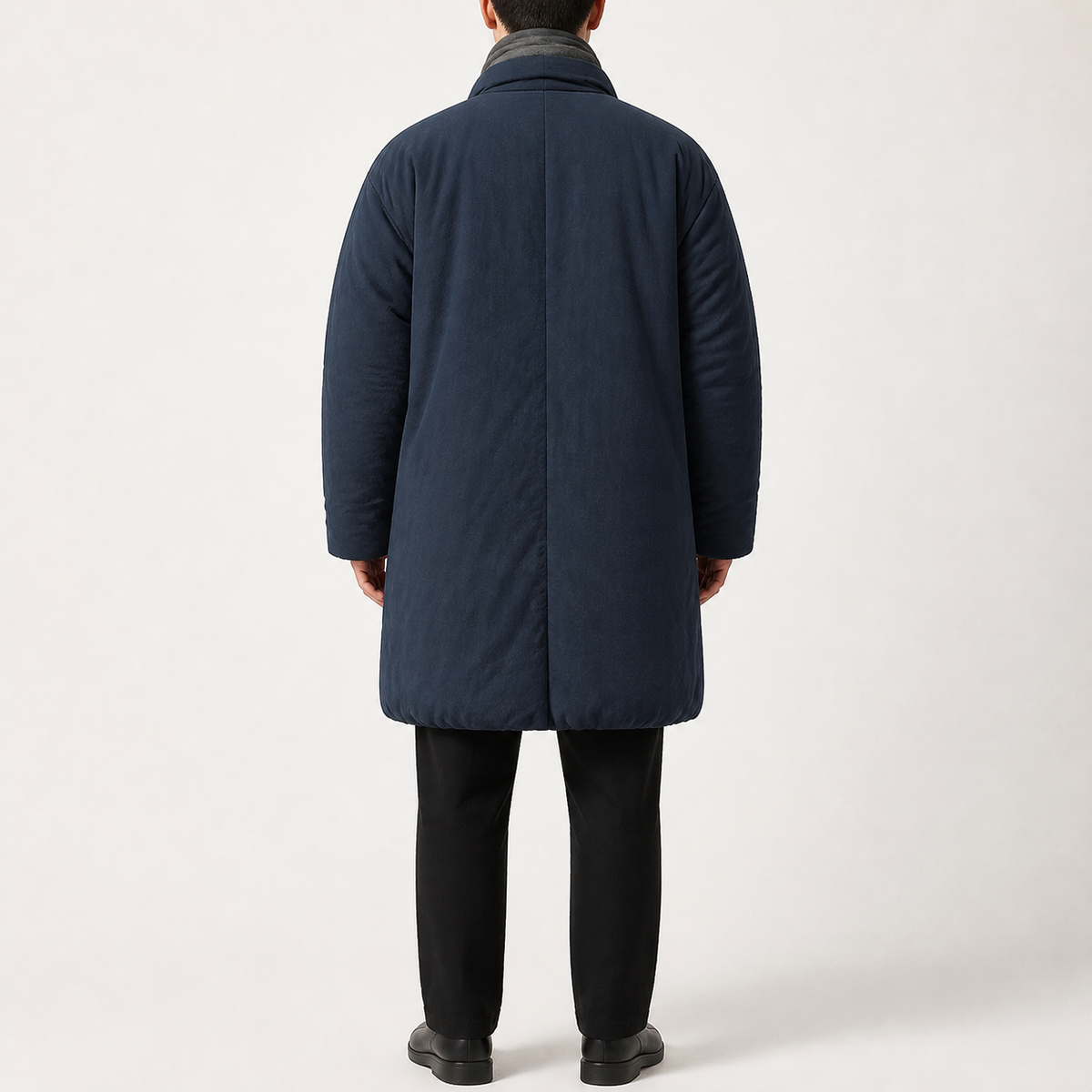 Manteau kimono homme Takara bleu marine - vue de dos